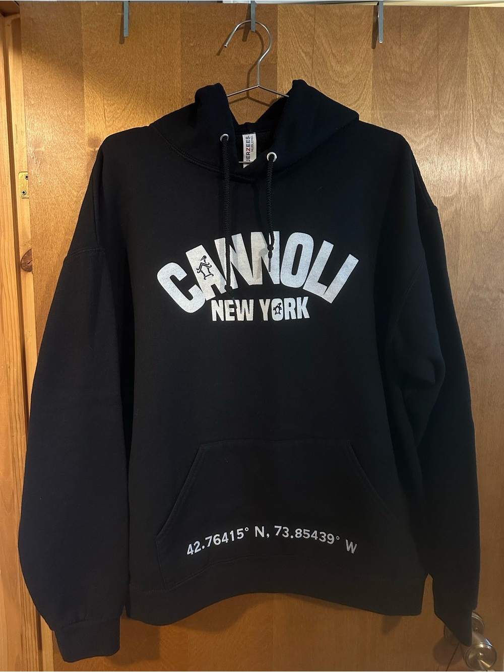 Cannoli Co. Men’s XL ‘Cannoli New York’ Black Hooded Sweatshirt